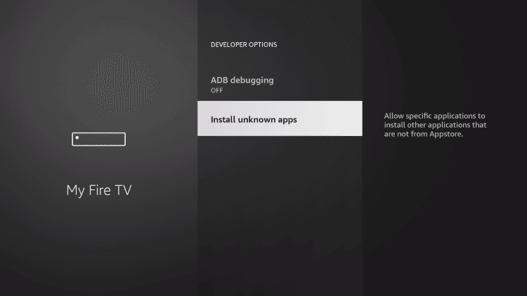 Select Install unknown Apps