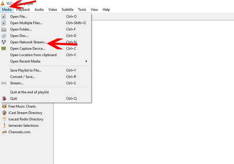 Click open network stream