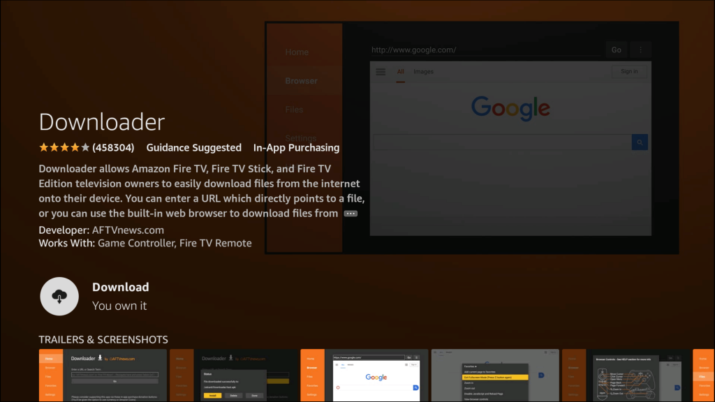 Install Downloader on Toshiba Smart TV
