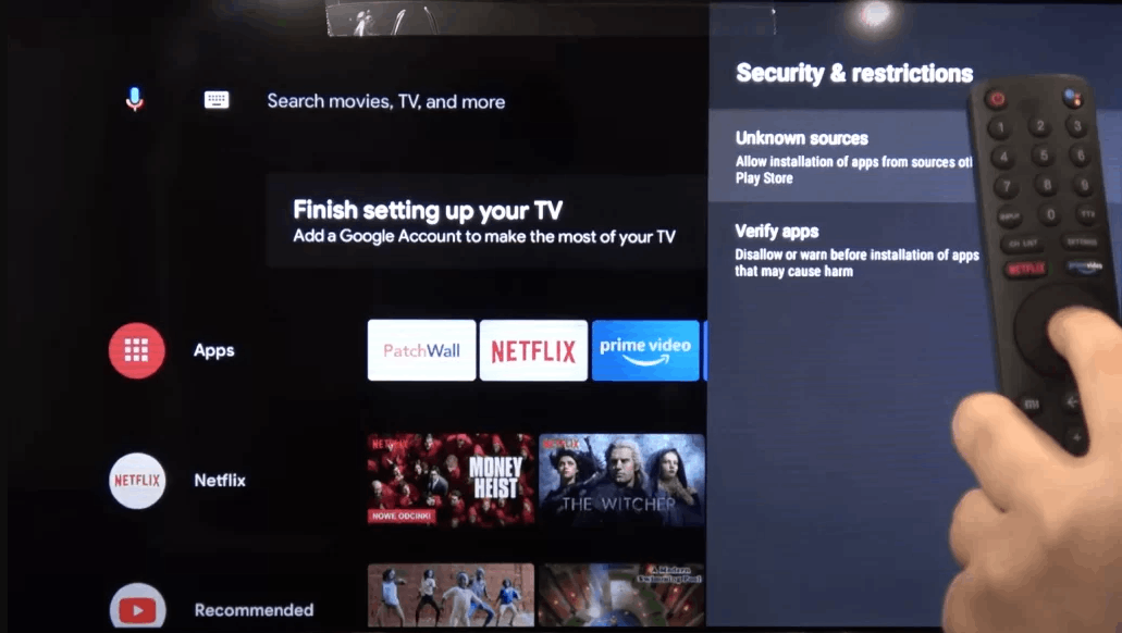 Select Unknown sources to stream Toronto IPTV