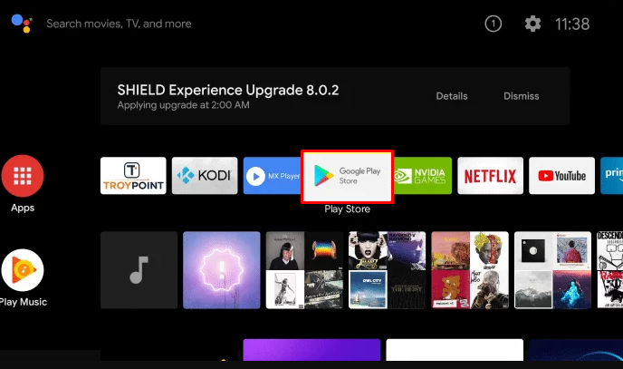 Open Google Play Store on Android Box