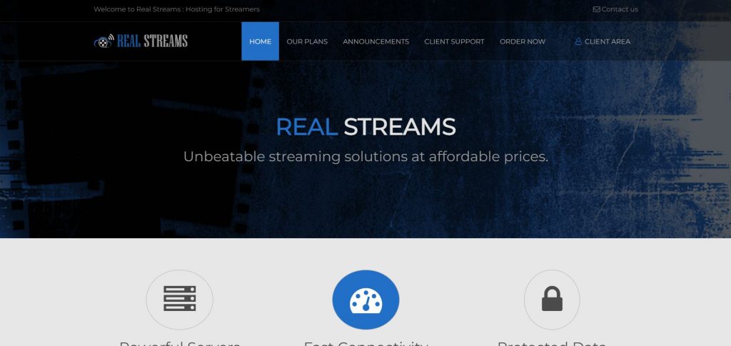 Real Streams website