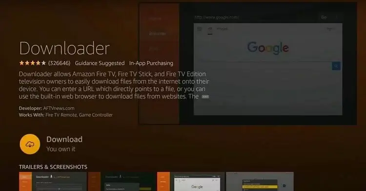 Download option