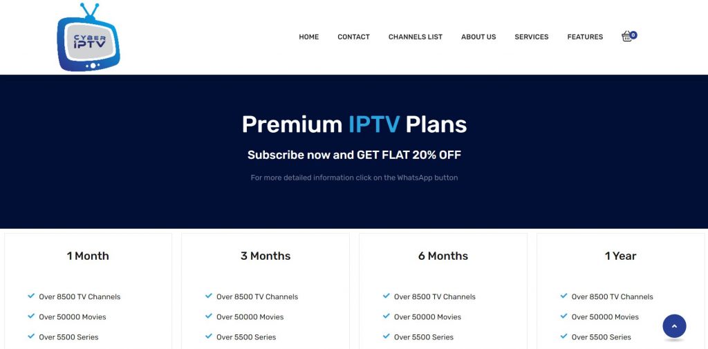 Premium IPTV Plans Section