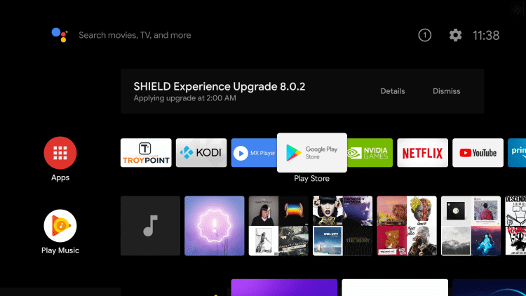 Select Apps tab to stream Pyramid TV IPTV