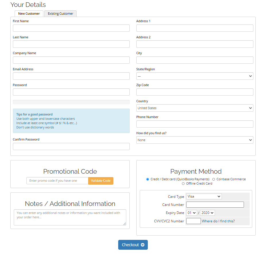 nVision IPTV: Click on Checkout