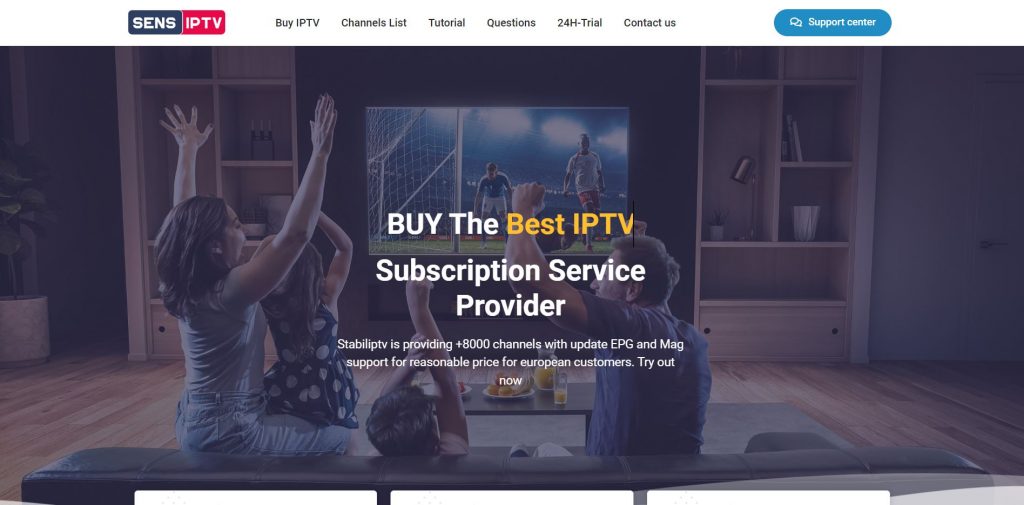 Visit the official Sens IPTV website