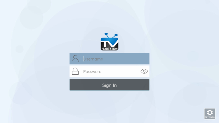 Sign in to TV Plantation with Username and Password