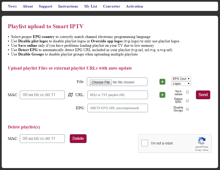 Select the Send button