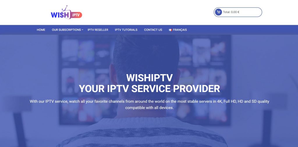 Go to the Wish IPTV website