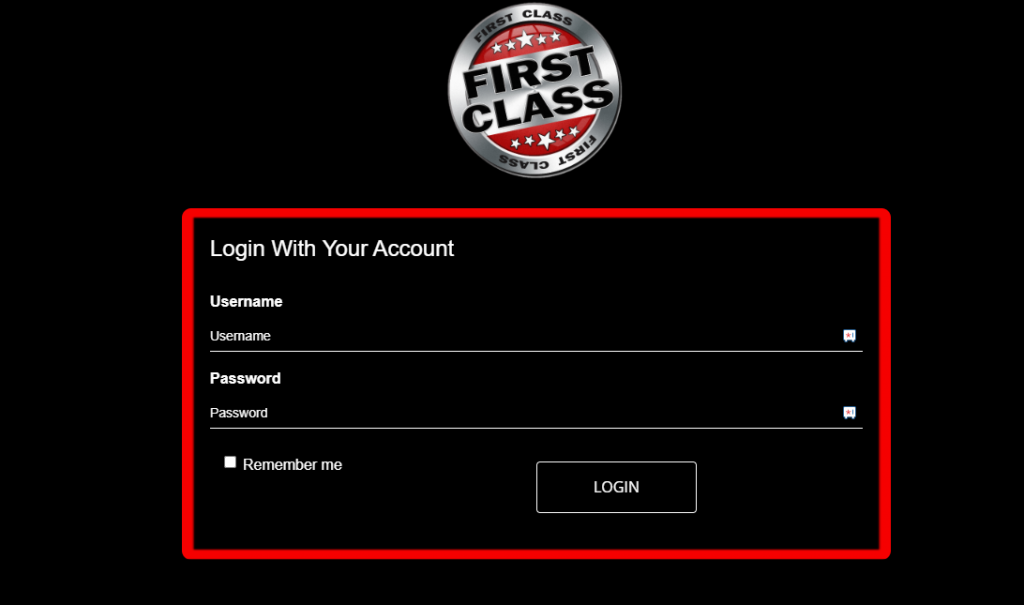  Type the Username and Password to stream First Class IPTV