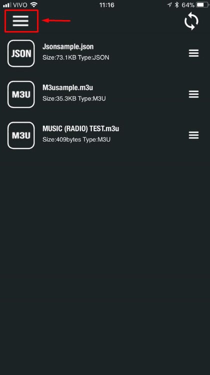 Select the Menu icon