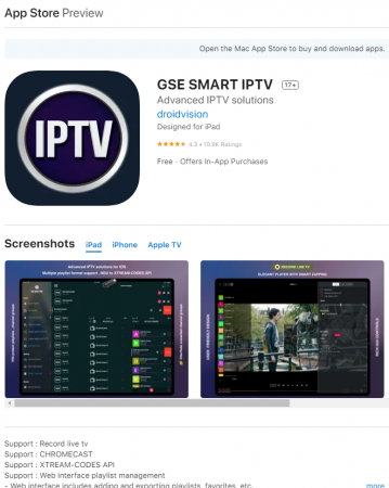Search for the GSE Smart IPTV