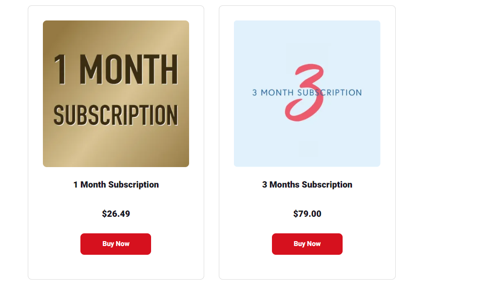 subscription plans of Endless IPTV