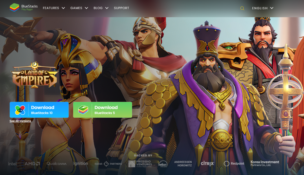 install the BlueStacks emulator