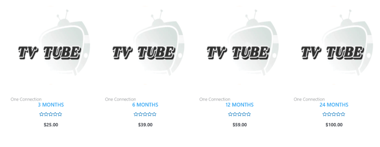 subscription plans of TVTube IPTV