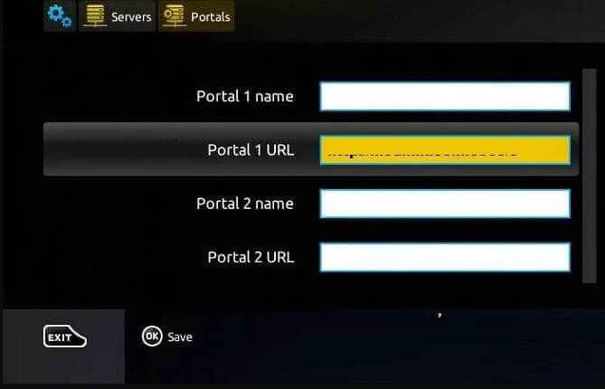 Enter the Portal name and the URL of Bay IPTV