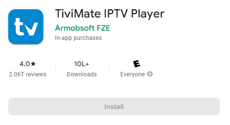 tap the Install button