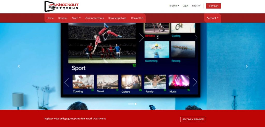 Visit the Knockout IPTV website