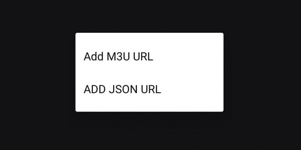 Select Add M3U URL