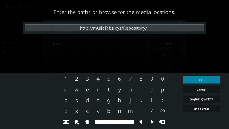 Provide the Rising Tides Addon URL and click on OK