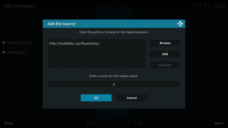 Choose the Rising Tides Addon media source
