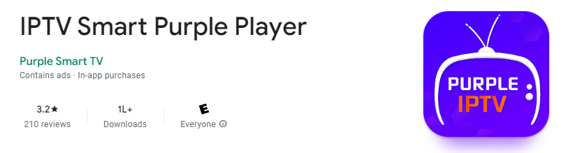 install the IPTV Smart Purple Player