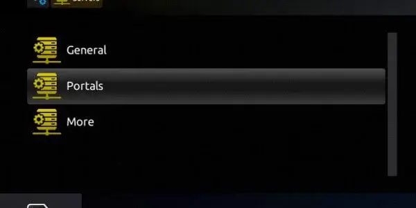 Select Portals option