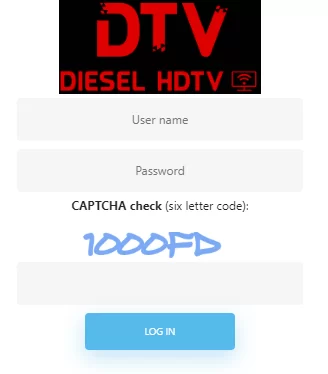 Log in Diesel HDTV account