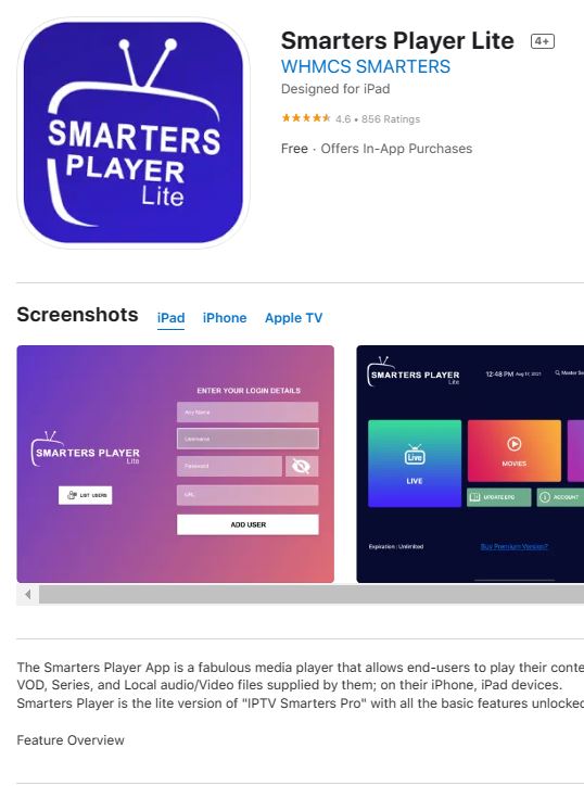 Install Flip IPTV on iOS devices