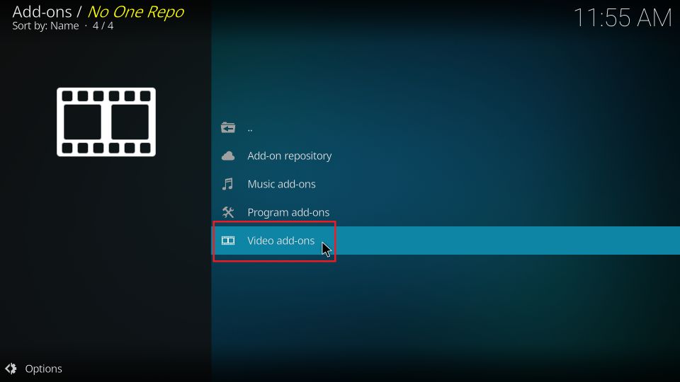 Select the Video Add-ons option
