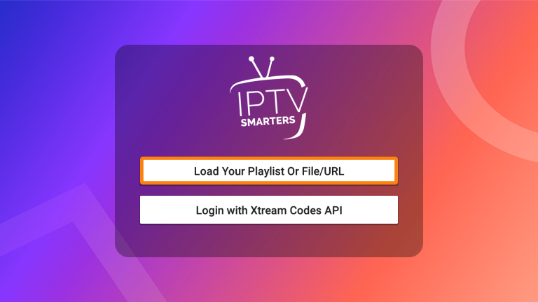 choose Load Your Playlist or File/URL