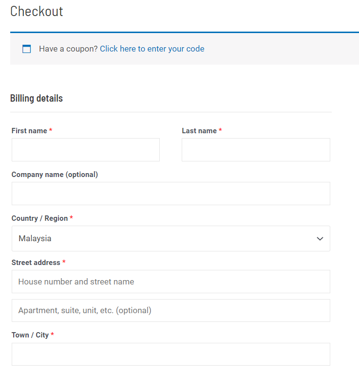 enter your billing details
