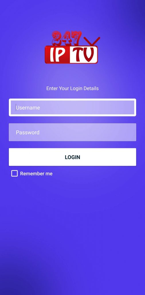 Login with the account details of IPTV Wallet