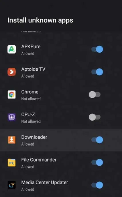 Enable Downloader to install IPTV on JVC TV