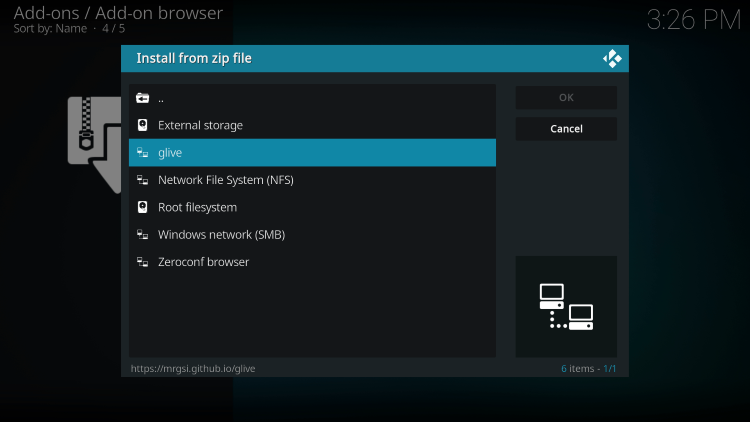 select the source file folder
