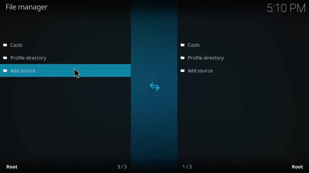 Click the Add Source option