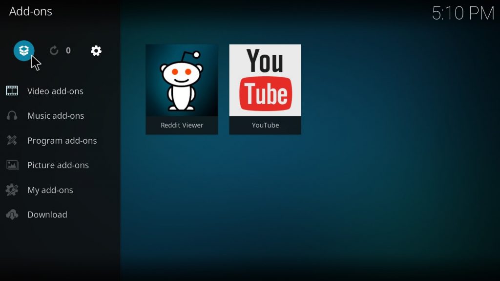 Tap the Package Installer icon to get Mega IPTV Addon