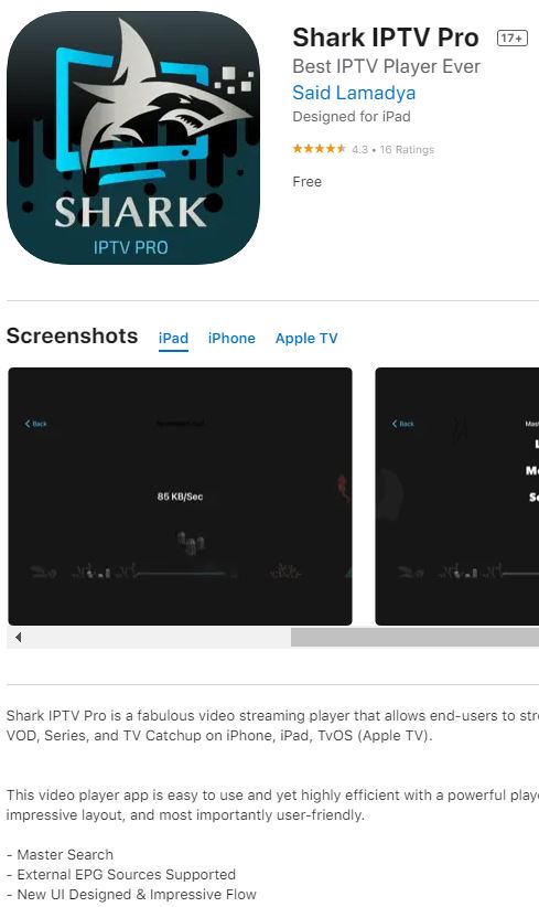 Install Shark IPTV on iOS devices