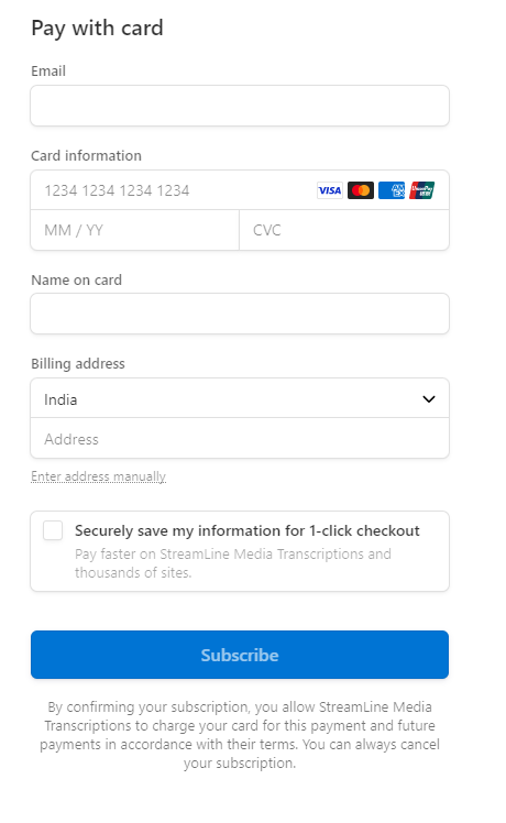 tap the Subscribe button