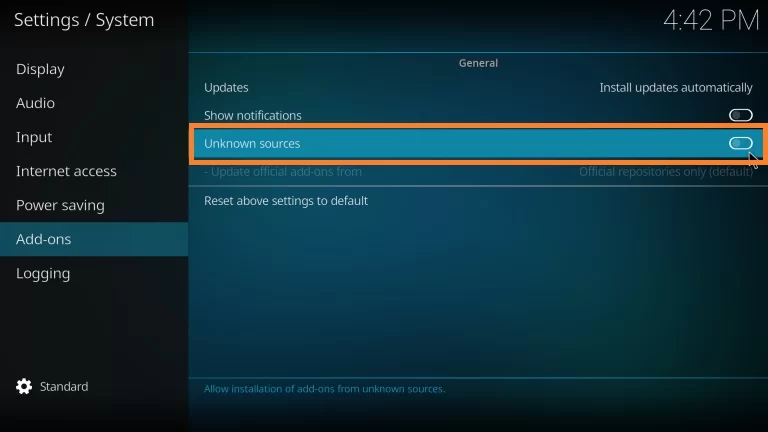 Enable Unknown Sources