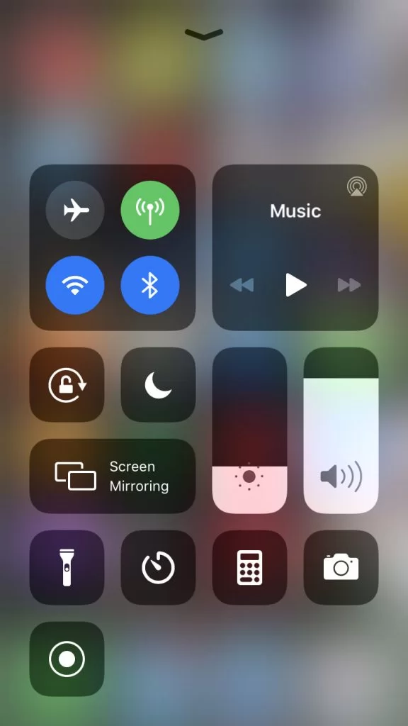 Tap the Screen Mirroring icon