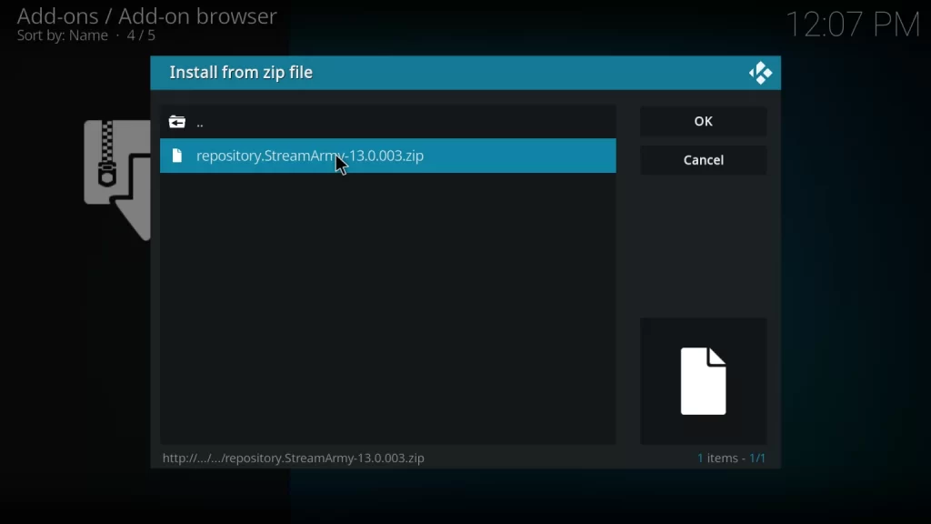 Choose the Nemesis Kodi Addon repository