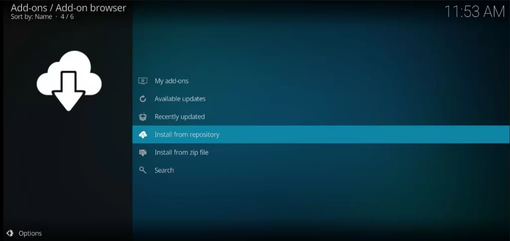 Select Install from repository