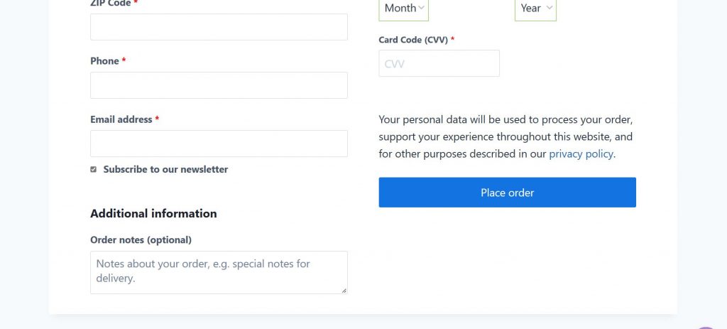 Select Place Order to get the OTV IPTV subscription