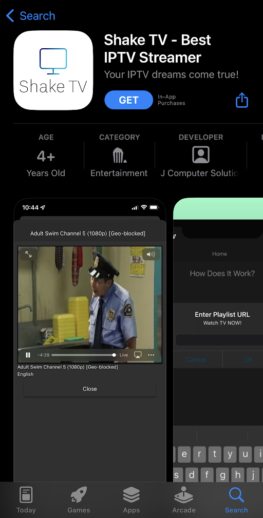 Add Shake TV IPTV on iOS device