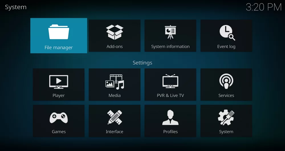 Open the File Manager icon