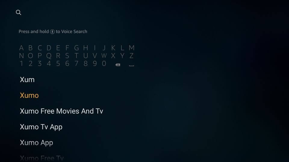 Search for Xumo TV