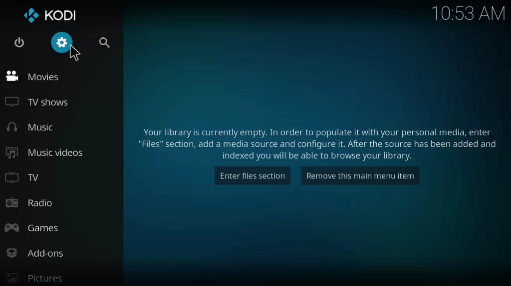 Open the Settings menu