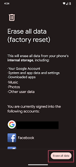 Perform a factory reset